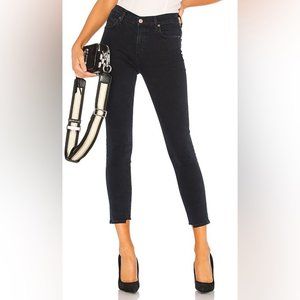 Citizens of Humanity COH Rocket Crop Sculpt Skinny in Blue Print